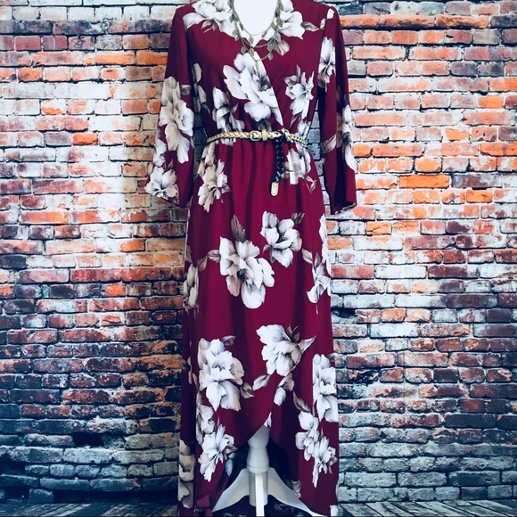 éloges Dresses & Skirts - éloges Asymmetrical High Low Floral Maxi Dress